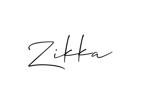 Allison_Script is a professional signature style that is perfect for those who want to add a touch of class to their signature. It is also a great choice for those who want to make their signature more unique. Get Zikka name to fancy signature for free. Zikka signature style 2 images and pictures png