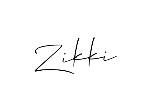 How to make Zikki name signature. Use Allison_Script style for creating short signs online. This is the latest handwritten sign. Zikki signature style 2 images and pictures png