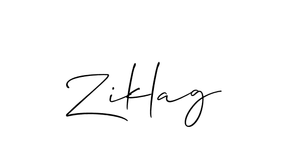 Create a beautiful signature design for name Ziklag. With this signature (Allison_Script) fonts, you can make a handwritten signature for free. Ziklag signature style 2 images and pictures png