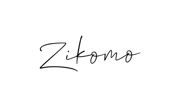 if you are searching for the best signature style for your name Zikomo. so please give up your signature search. here we have designed multiple signature styles  using Allison_Script. Zikomo signature style 2 images and pictures png