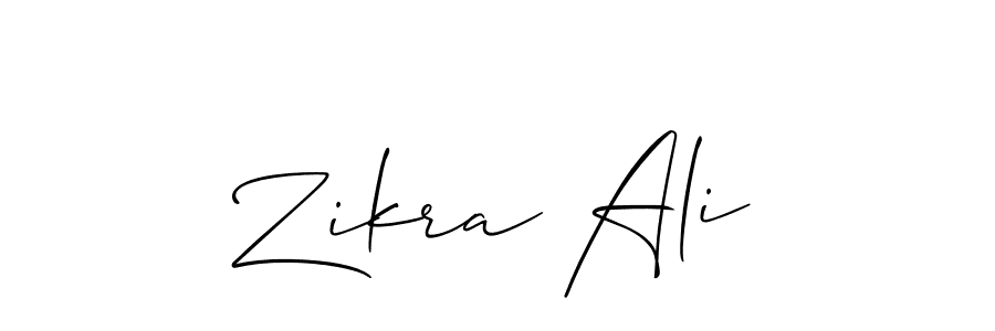 You should practise on your own different ways (Allison_Script) to write your name (Zikra Ali) in signature. don't let someone else do it for you. Zikra Ali signature style 2 images and pictures png
