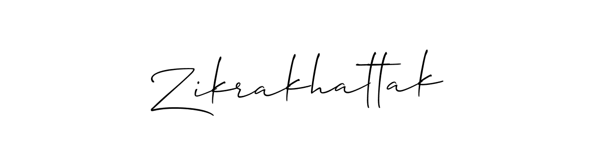 Also we have Zikrakhattak name is the best signature style. Create professional handwritten signature collection using Allison_Script autograph style. Zikrakhattak signature style 2 images and pictures png