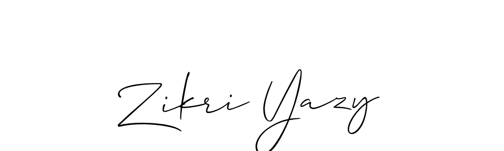 Once you've used our free online signature maker to create your best signature Allison_Script style, it's time to enjoy all of the benefits that Zikri Yazy name signing documents. Zikri Yazy signature style 2 images and pictures png