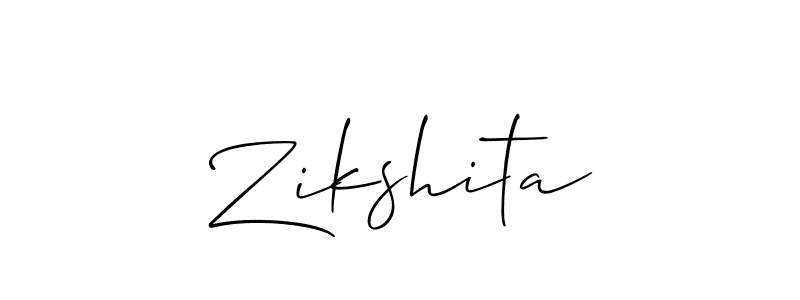 Also we have Zikshita name is the best signature style. Create professional handwritten signature collection using Allison_Script autograph style. Zikshita signature style 2 images and pictures png