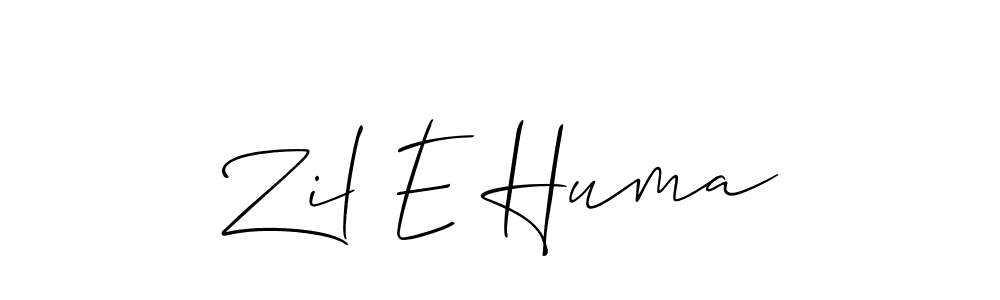 Also You can easily find your signature by using the search form. We will create Zil E Huma name handwritten signature images for you free of cost using Allison_Script sign style. Zil E Huma signature style 2 images and pictures png