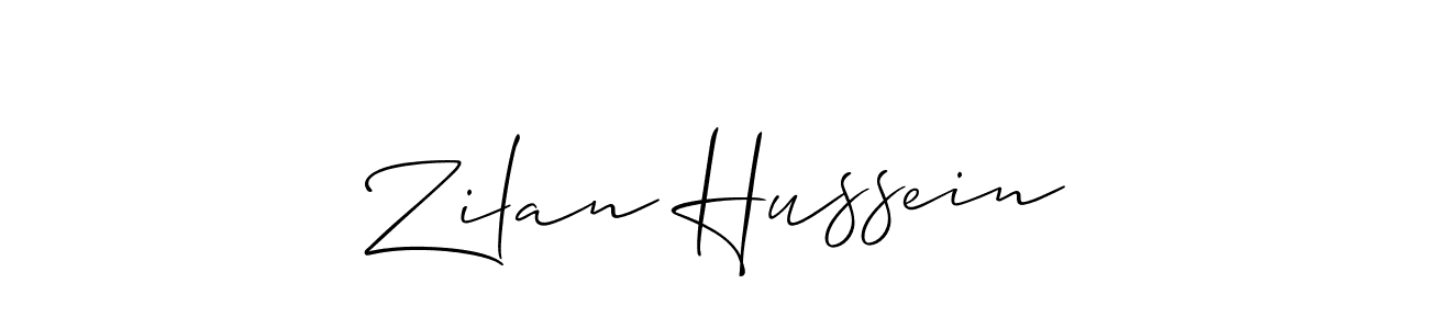 Design your own signature with our free online signature maker. With this signature software, you can create a handwritten (Allison_Script) signature for name Zilan Hussein. Zilan Hussein signature style 2 images and pictures png