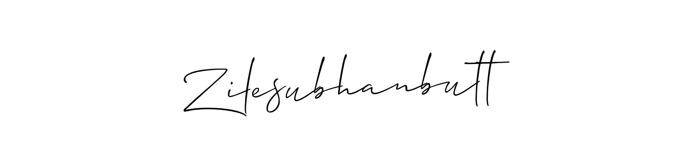 How to Draw Zilesubhanbutt signature style? Allison_Script is a latest design signature styles for name Zilesubhanbutt. Zilesubhanbutt signature style 2 images and pictures png