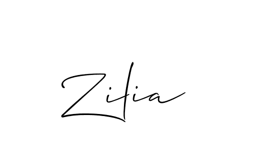 Zilia stylish signature style. Best Handwritten Sign (Allison_Script) for my name. Handwritten Signature Collection Ideas for my name Zilia. Zilia signature style 2 images and pictures png