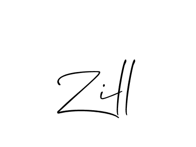 Use a signature maker to create a handwritten signature online. With this signature software, you can design (Allison_Script) your own signature for name Zill. Zill signature style 2 images and pictures png