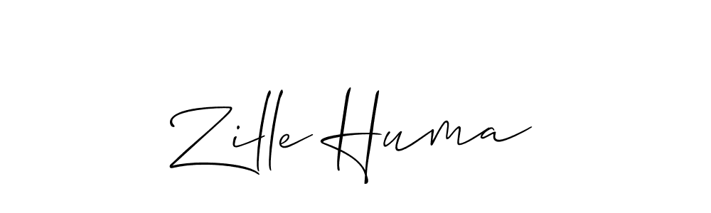 Design your own signature with our free online signature maker. With this signature software, you can create a handwritten (Allison_Script) signature for name Zille Huma. Zille Huma signature style 2 images and pictures png