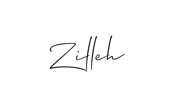 Make a beautiful signature design for name Zilleh. With this signature (Allison_Script) style, you can create a handwritten signature for free. Zilleh signature style 2 images and pictures png