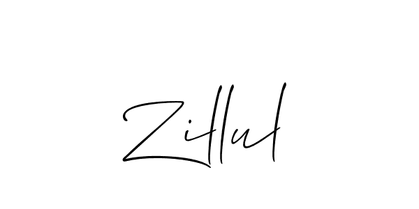 Zillul stylish signature style. Best Handwritten Sign (Allison_Script) for my name. Handwritten Signature Collection Ideas for my name Zillul. Zillul signature style 2 images and pictures png