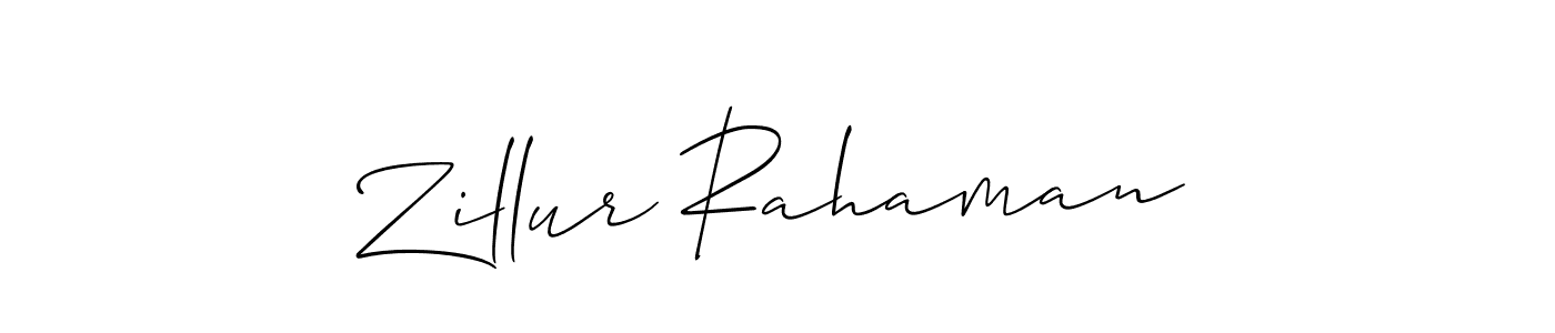 Use a signature maker to create a handwritten signature online. With this signature software, you can design (Allison_Script) your own signature for name Zillur Rahaman. Zillur Rahaman signature style 2 images and pictures png