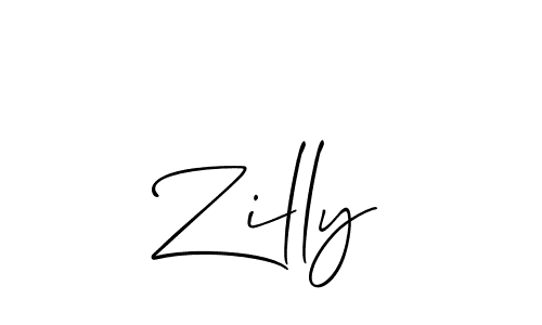 How to make Zilly signature? Allison_Script is a professional autograph style. Create handwritten signature for Zilly name. Zilly signature style 2 images and pictures png
