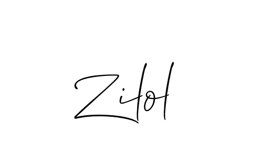 How to make Zilol signature? Allison_Script is a professional autograph style. Create handwritten signature for Zilol name. Zilol signature style 2 images and pictures png