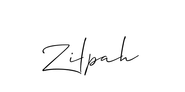 Also we have Zilpah name is the best signature style. Create professional handwritten signature collection using Allison_Script autograph style. Zilpah signature style 2 images and pictures png