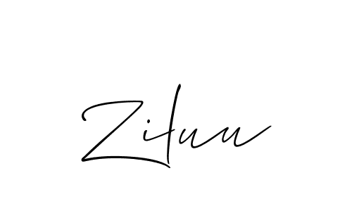 Also You can easily find your signature by using the search form. We will create Ziluu name handwritten signature images for you free of cost using Allison_Script sign style. Ziluu signature style 2 images and pictures png