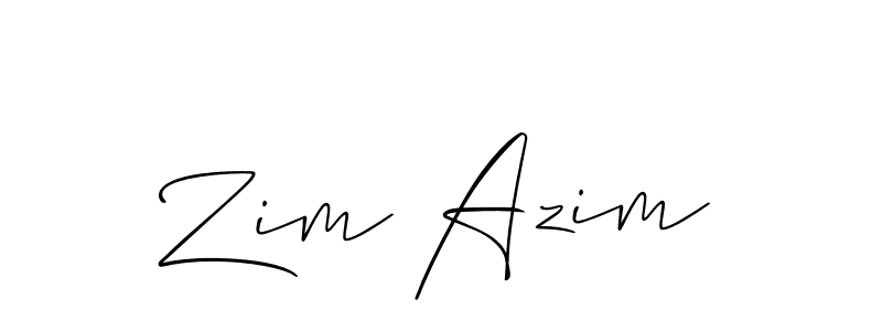 if you are searching for the best signature style for your name Zim Azim. so please give up your signature search. here we have designed multiple signature styles  using Allison_Script. Zim Azim signature style 2 images and pictures png