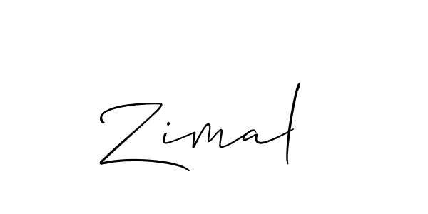 Create a beautiful signature design for name Zimal . With this signature (Allison_Script) fonts, you can make a handwritten signature for free. Zimal  signature style 2 images and pictures png