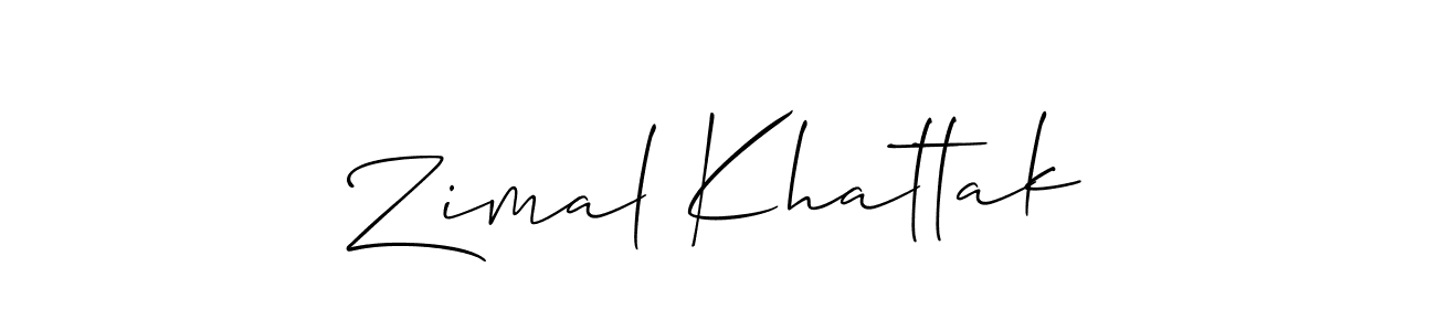 Make a short Zimal Khattak signature style. Manage your documents anywhere anytime using Allison_Script. Create and add eSignatures, submit forms, share and send files easily. Zimal Khattak signature style 2 images and pictures png