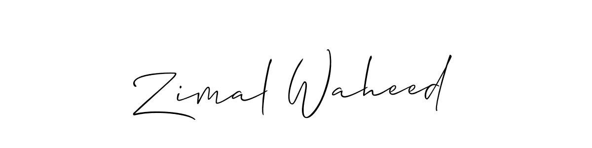 Here are the top 10 professional signature styles for the name Zimal Waheed. These are the best autograph styles you can use for your name. Zimal Waheed signature style 2 images and pictures png