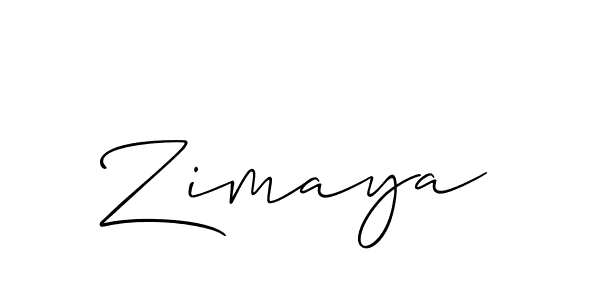 The best way (Allison_Script) to make a short signature is to pick only two or three words in your name. The name Zimaya include a total of six letters. For converting this name. Zimaya signature style 2 images and pictures png