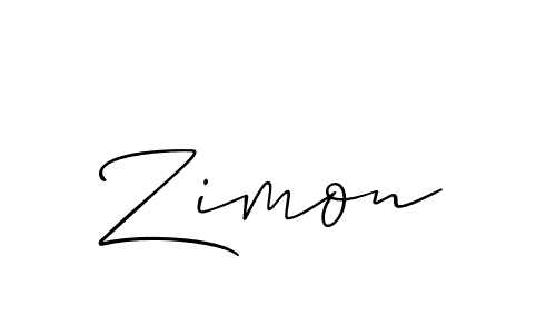 The best way (Allison_Script) to make a short signature is to pick only two or three words in your name. The name Zimon include a total of six letters. For converting this name. Zimon signature style 2 images and pictures png