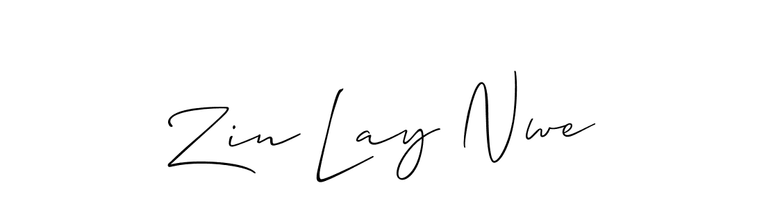 How to Draw Zin Lay Nwe signature style? Allison_Script is a latest design signature styles for name Zin Lay Nwe. Zin Lay Nwe signature style 2 images and pictures png