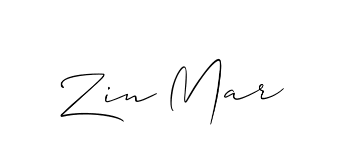 You should practise on your own different ways (Allison_Script) to write your name (Zin Mar) in signature. don't let someone else do it for you. Zin Mar signature style 2 images and pictures png