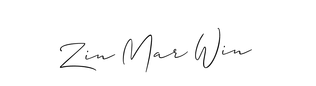 How to Draw Zin Mar Win signature style? Allison_Script is a latest design signature styles for name Zin Mar Win. Zin Mar Win signature style 2 images and pictures png