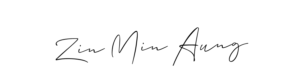 Best and Professional Signature Style for Zin Min Aung. Allison_Script Best Signature Style Collection. Zin Min Aung signature style 2 images and pictures png