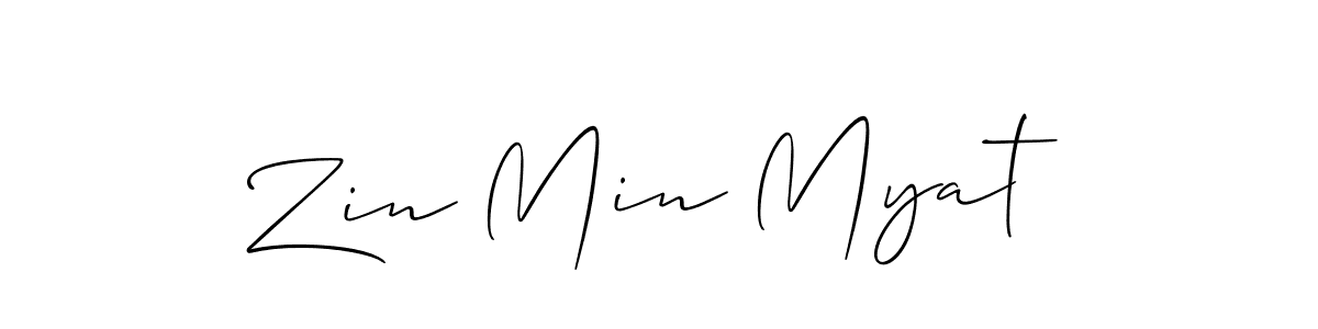 Also we have Zin Min Myat name is the best signature style. Create professional handwritten signature collection using Allison_Script autograph style. Zin Min Myat signature style 2 images and pictures png