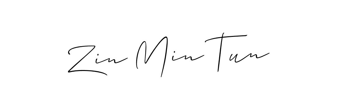 Make a short Zin Min Tun signature style. Manage your documents anywhere anytime using Allison_Script. Create and add eSignatures, submit forms, share and send files easily. Zin Min Tun signature style 2 images and pictures png