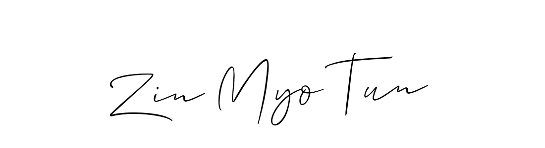 Design your own signature with our free online signature maker. With this signature software, you can create a handwritten (Allison_Script) signature for name Zin Myo Tun. Zin Myo Tun signature style 2 images and pictures png