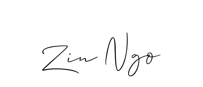 Also we have Zin Ngo name is the best signature style. Create professional handwritten signature collection using Allison_Script autograph style. Zin Ngo signature style 2 images and pictures png