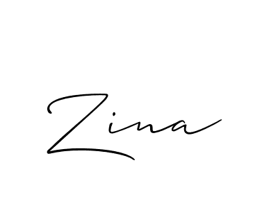 You should practise on your own different ways (Allison_Script) to write your name (Zina) in signature. don't let someone else do it for you. Zina signature style 2 images and pictures png