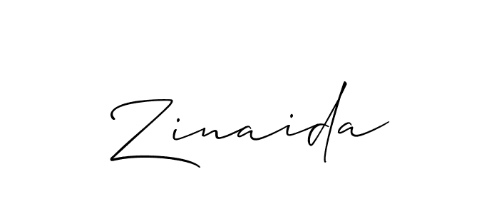 Make a beautiful signature design for name Zinaida. With this signature (Allison_Script) style, you can create a handwritten signature for free. Zinaida signature style 2 images and pictures png