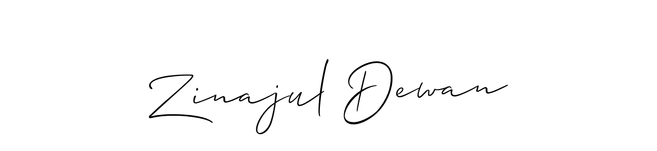 You should practise on your own different ways (Allison_Script) to write your name (Zinajul Dewan) in signature. don't let someone else do it for you. Zinajul Dewan signature style 2 images and pictures png