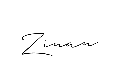 Design your own signature with our free online signature maker. With this signature software, you can create a handwritten (Allison_Script) signature for name Zinan. Zinan signature style 2 images and pictures png