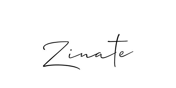 Also we have Zinate name is the best signature style. Create professional handwritten signature collection using Allison_Script autograph style. Zinate signature style 2 images and pictures png