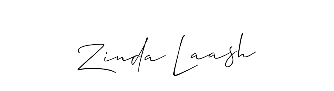 Create a beautiful signature design for name Zinda Laash. With this signature (Allison_Script) fonts, you can make a handwritten signature for free. Zinda Laash signature style 2 images and pictures png