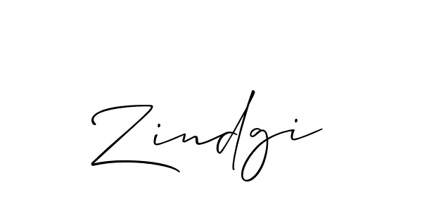 if you are searching for the best signature style for your name Zindgi. so please give up your signature search. here we have designed multiple signature styles  using Allison_Script. Zindgi signature style 2 images and pictures png