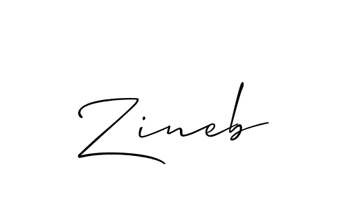 Once you've used our free online signature maker to create your best signature Allison_Script style, it's time to enjoy all of the benefits that Zineb name signing documents. Zineb signature style 2 images and pictures png