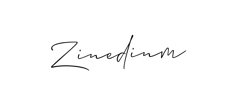 Once you've used our free online signature maker to create your best signature Allison_Script style, it's time to enjoy all of the benefits that Zinedinm name signing documents. Zinedinm signature style 2 images and pictures png