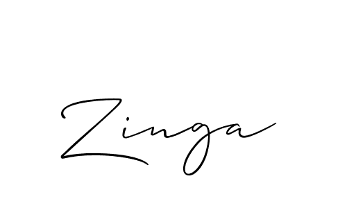 You should practise on your own different ways (Allison_Script) to write your name (Zinga) in signature. don't let someone else do it for you. Zinga signature style 2 images and pictures png