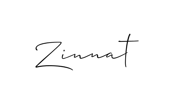 Create a beautiful signature design for name Zinnat. With this signature (Allison_Script) fonts, you can make a handwritten signature for free. Zinnat signature style 2 images and pictures png