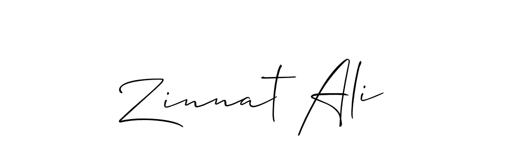 Create a beautiful signature design for name Zinnat Ali. With this signature (Allison_Script) fonts, you can make a handwritten signature for free. Zinnat Ali signature style 2 images and pictures png