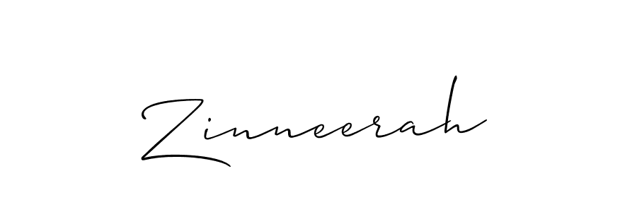 Zinneerah stylish signature style. Best Handwritten Sign (Allison_Script) for my name. Handwritten Signature Collection Ideas for my name Zinneerah. Zinneerah signature style 2 images and pictures png