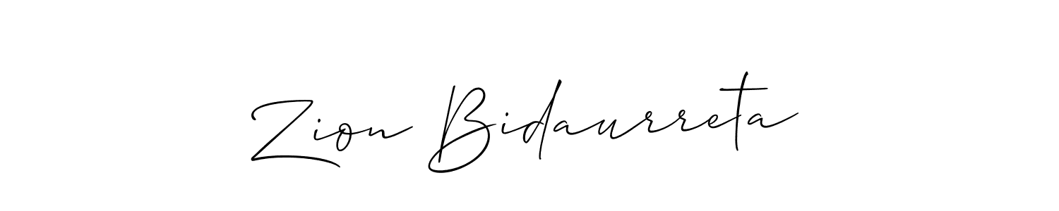 if you are searching for the best signature style for your name Zion Bidaurreta. so please give up your signature search. here we have designed multiple signature styles  using Allison_Script. Zion Bidaurreta signature style 2 images and pictures png