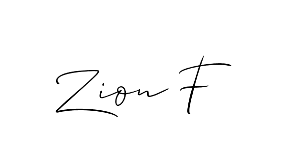 How to Draw Zion F signature style? Allison_Script is a latest design signature styles for name Zion F. Zion F signature style 2 images and pictures png